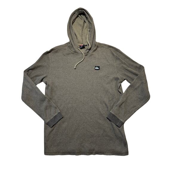 Quiksilver long Sleeve, hooded,  Thermal shirt, size L,  Comfy Waffle Weave - Picture 1 of 9